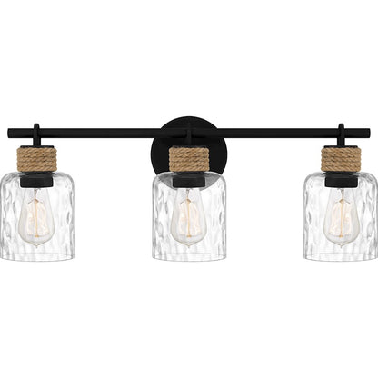 3 Light Bathroom Vanity Light, Black