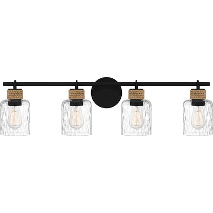 4 Light Bathroom Vanity Light, Black