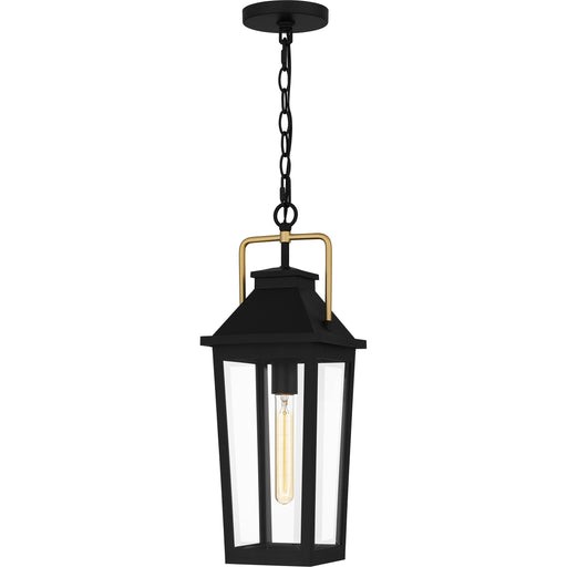 Quoizel Buckley 1 Light 21" Outdoor Lantern, Black/Clear Beveled - BUK1907MBK