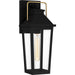 Quoizel Buckley 1 Light 17" Outdoor Lantern, Black/Clear Beveled - BUK8406MBK