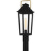 Quoizel Buckley 1 Light 23" Outdoor Lantern, Black/Clear Beveled - BUK9007MBK