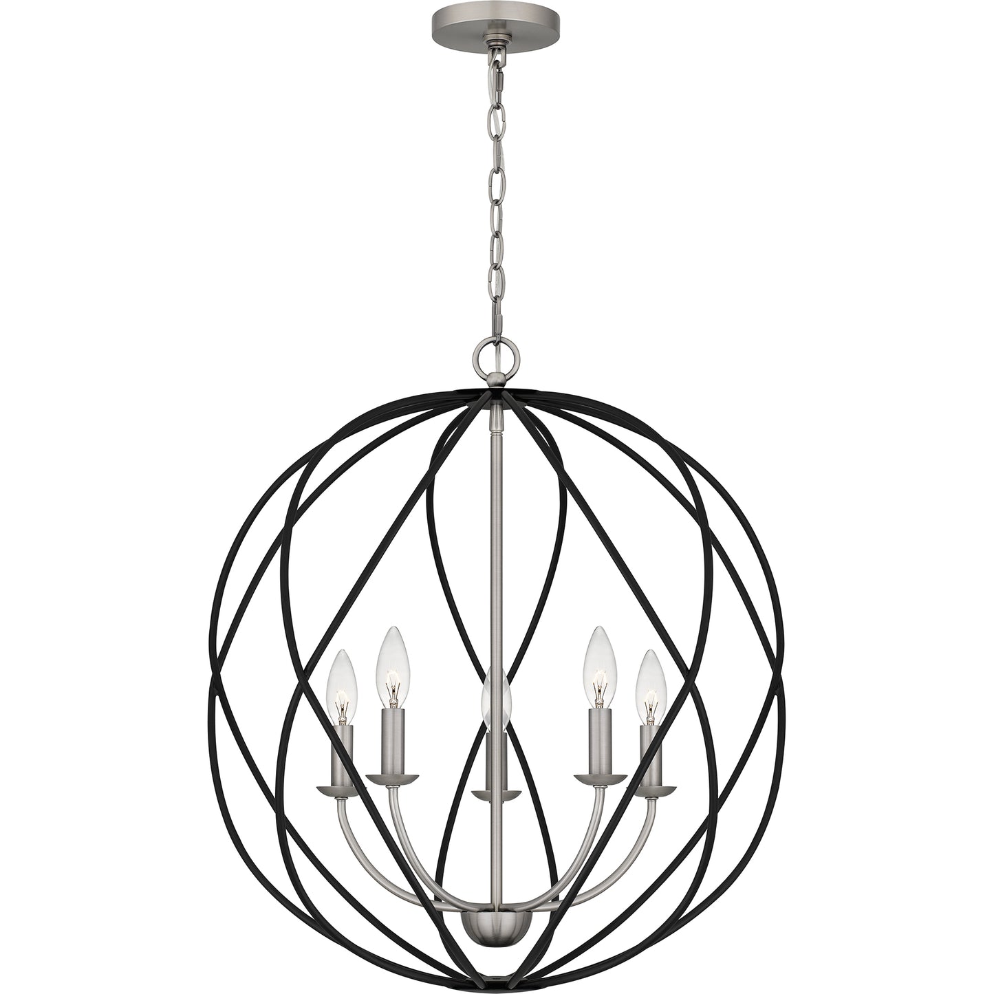 Quoizel Bryn 5 Light Pendant, Aged Brass - BYN2824AB