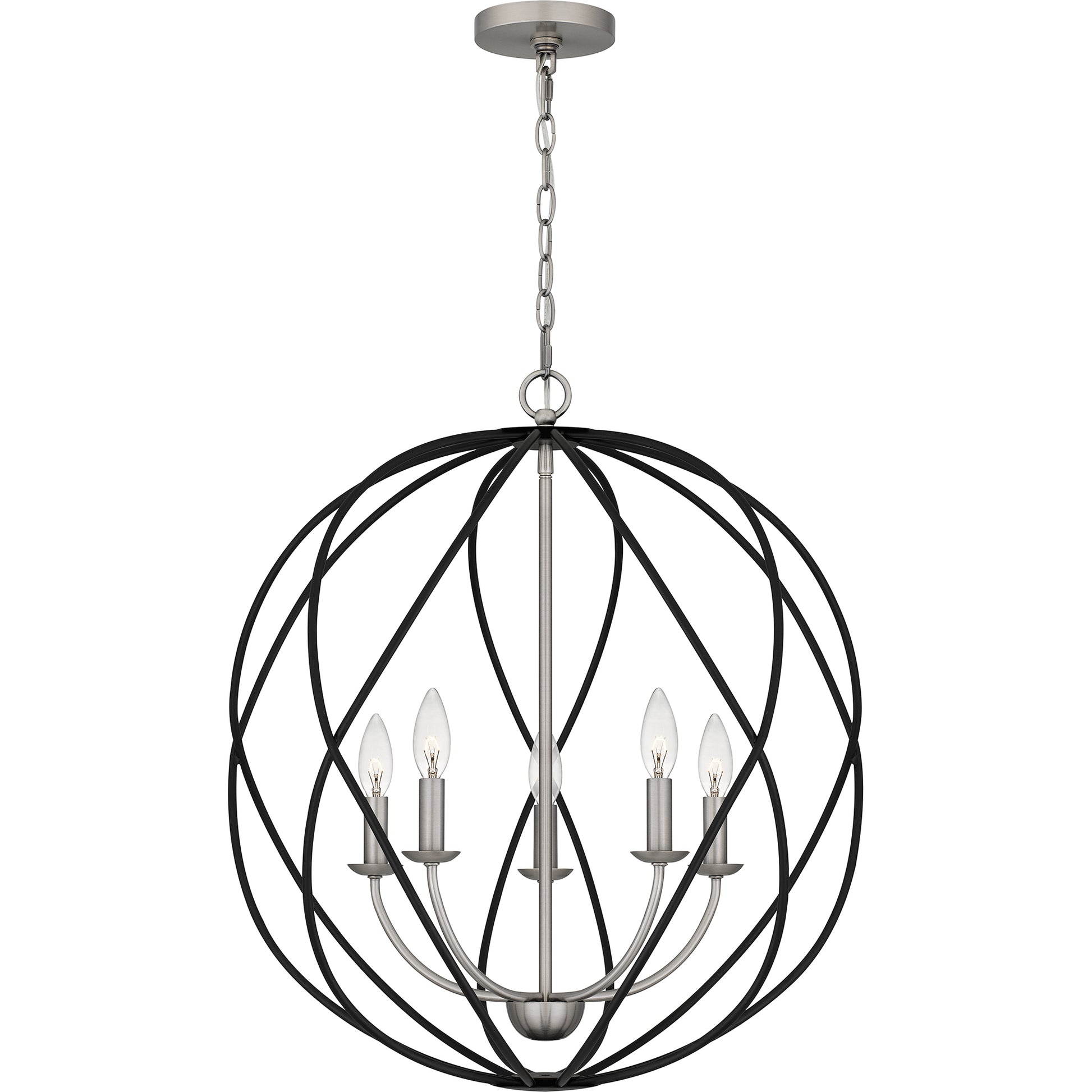 Quoizel Bryn 5 Light Pendant, Aged Brass - BYN2824AB