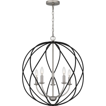 Quoizel Bryn 5 Light Pendant, Aged Brass - BYN2824AB