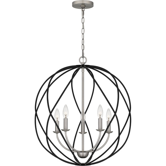 Quoizel Bryn 5 Light Pendant, Aged Brass - BYN2824AB