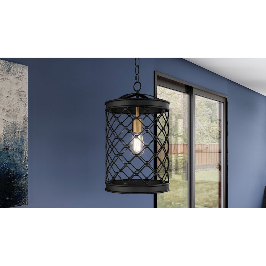 1 Light Mini Pendant, Earth Black