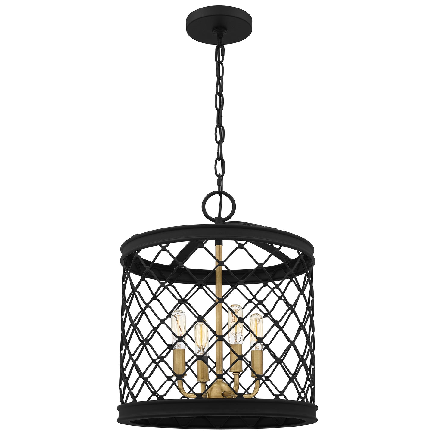 Quoizel Calais 4 Light Pendant, Earth Black - CAI2814EK