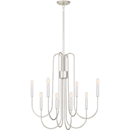 Quoizel Cabry 8 Light Chandelier, Brushed Weathered Brass - CBR5028BWS