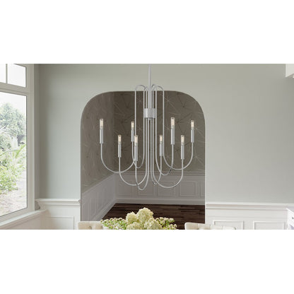 Quoizel Cabry 8 Light Chandelier, Mystic Black - CBR5028K