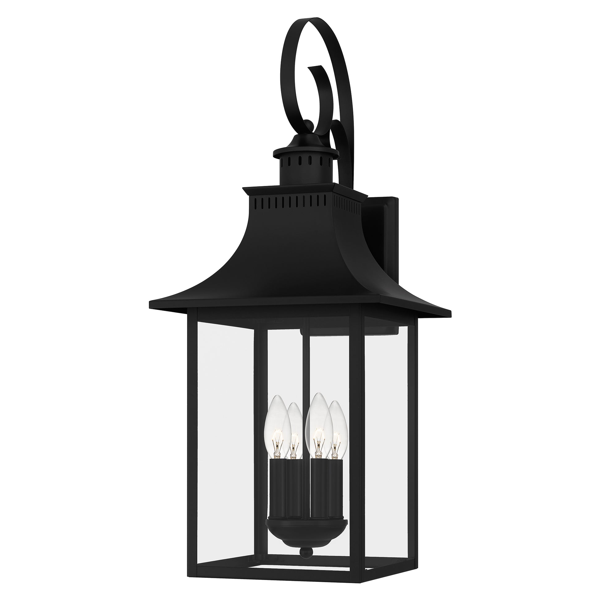 Quoizel Chancellor 4 Light Outdoor Lantern, Copper Bronze/Tempered - CCR8412CU