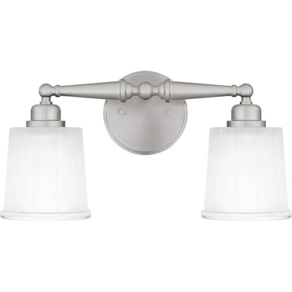 Quoizel Cecilia 2 Light Bath Light, Nickel/Clear Sandblasted - CEC8616BN