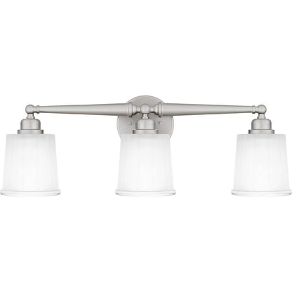 Quoizel Cecilia 3 Light Bath Light, Nickel/Clear Sandblasted - CEC8624BN