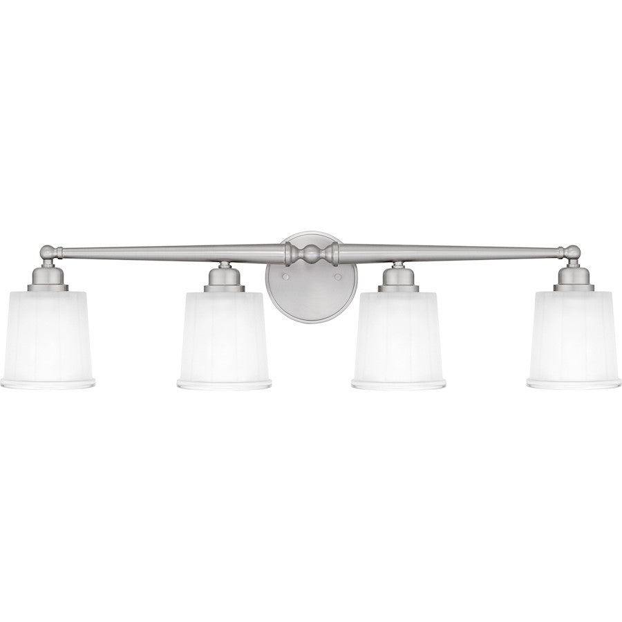 Quoizel Cecilia 4 Light Bath Light, Nickel/Clear Sandblasted - CEC8632BN