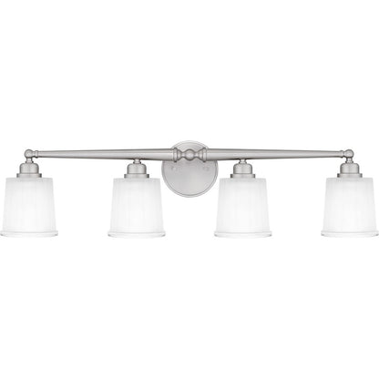 Quoizel Cecilia 4 Light Bath Light, Nickel/Clear Sandblasted - CEC8632BN