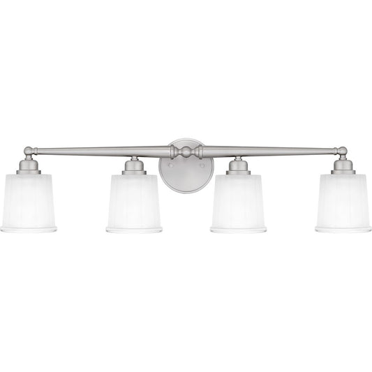 Quoizel Cecilia 4 Light Bath Light, Nickel/Clear Sandblasted - CEC8632BN