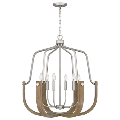 Quoizel Challis 5 Light Chandelier, Antique Nickel - CIS5025AN