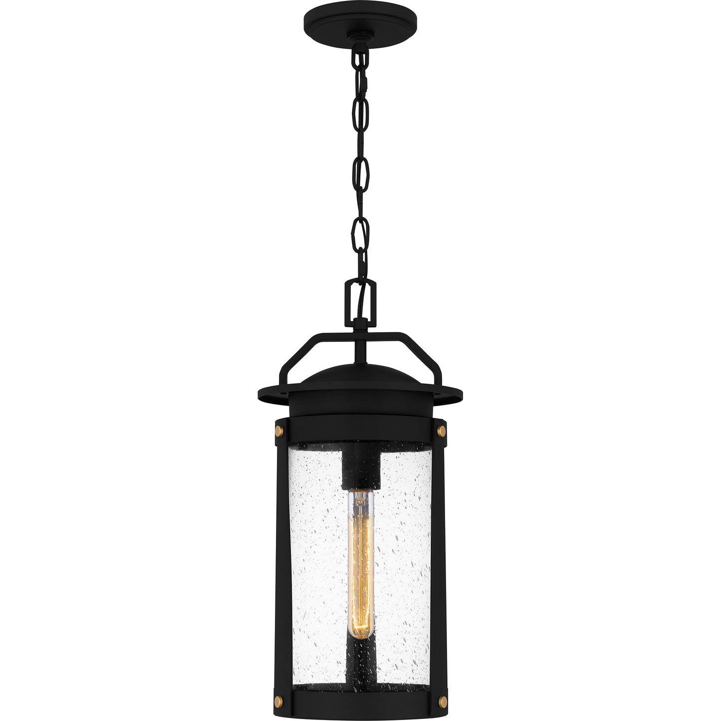 Quoizel Clifton 1 Light 19" Outdoor Lantern, Earth Black/Clear Seedy - CLI1909EK