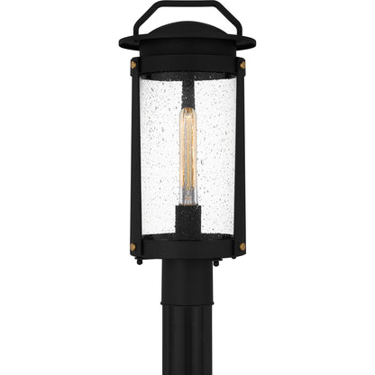 Quoizel Clifton 1 Light 20" Outdoor Lantern, Earth Black/Clear Seedy - CLI9009EK