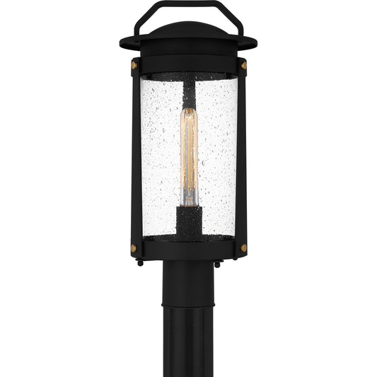 Quoizel Clifton 1 Light 20" Outdoor Lantern, Earth Black/Clear Seedy - CLI9009EK