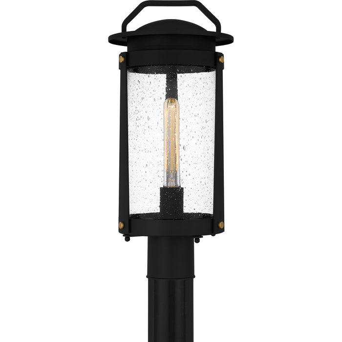 Quoizel Clifton 1 Light 20" Outdoor Lantern, Earth Black/Clear Seedy - CLI9009EK