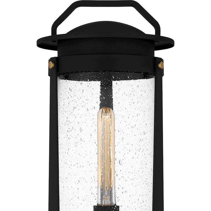 Quoizel Clifton 1 Light 20" Outdoor Lantern, Earth Black/Clear Seedy