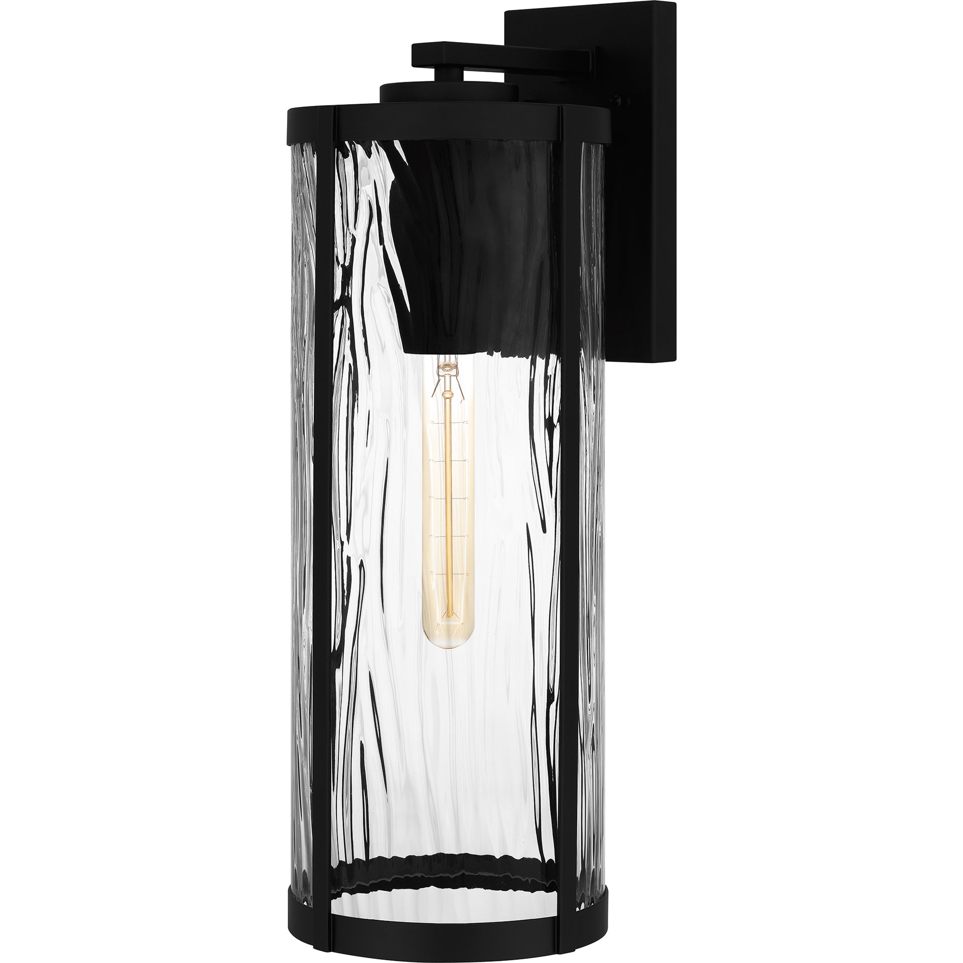 Quoizel Culpo 1 Light 14" Outdoor Lantern, Matte Black/Clear Water - CLP8405MBK