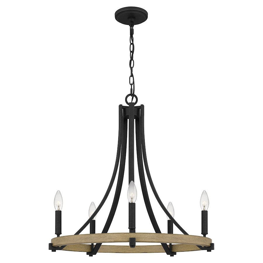 Quoizel Colombes 5 Light 24" Chandelier, Grey Ash - CMS5024GK