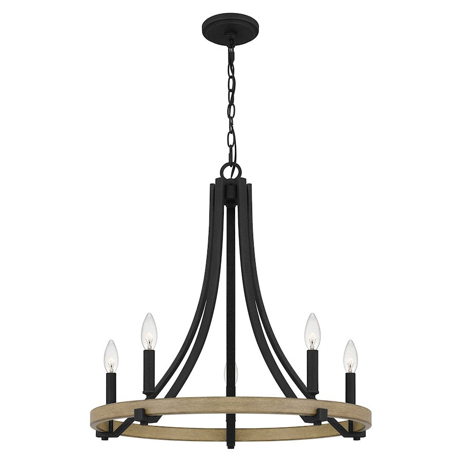 Quoizel Colombes 5 Light Chandelier, Grey Ash