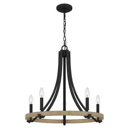 Quoizel Colombes 5 Light Chandelier, Grey Ash