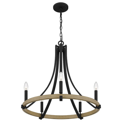 Quoizel Colombes 5 Light Chandelier, Grey Ash