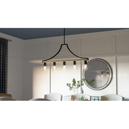 Quoizel Colombes 5 Light Chandelier, Grey Ash