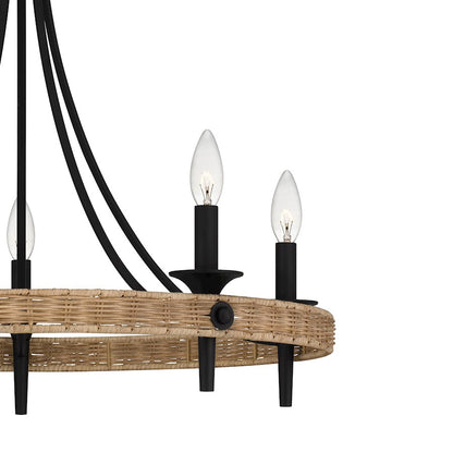 Quoizel Catania 5 Light Chandelier, Matte Black