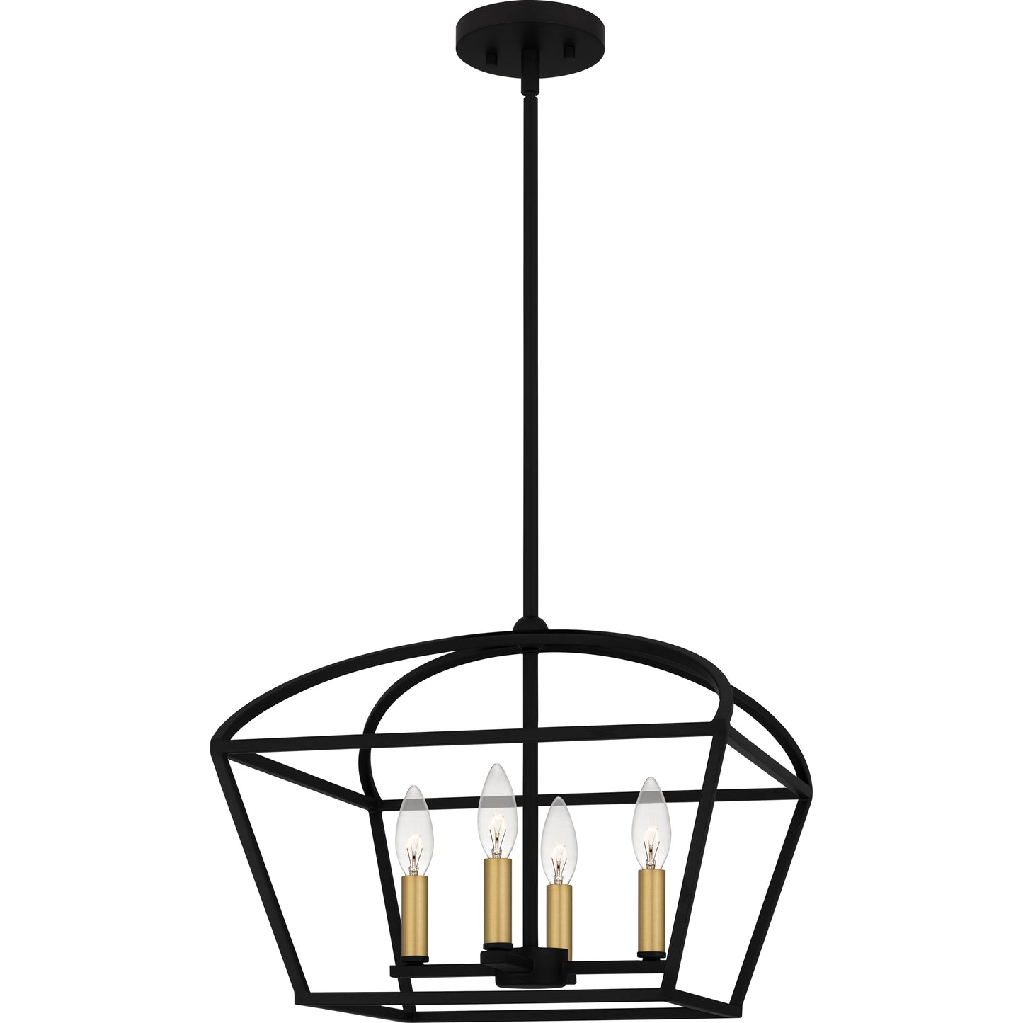 Quoizel Concho Bay 4 Light Pendant, Matte Black - COB2816MBK