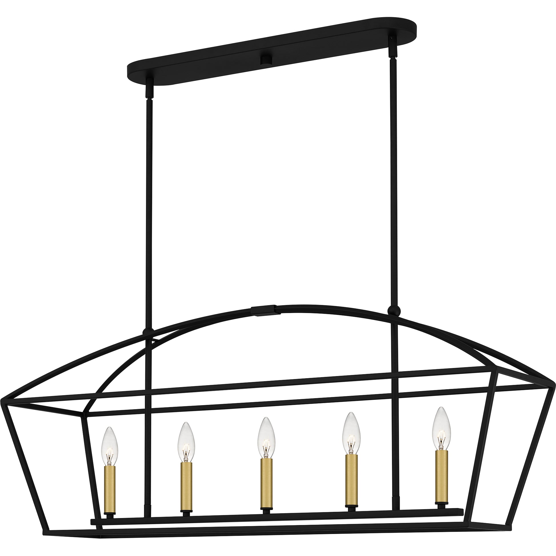 Quoizel Concho Bay 5 Light Island Light, Matte Black - COB540MBK