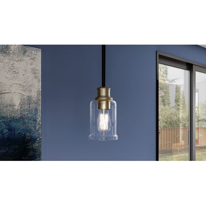 1 Light Mini Pendant, Matte Black