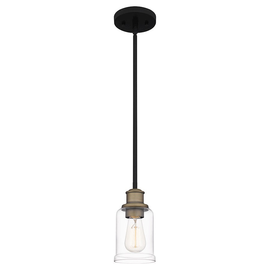 1 Light Mini Pendant, Matte Black