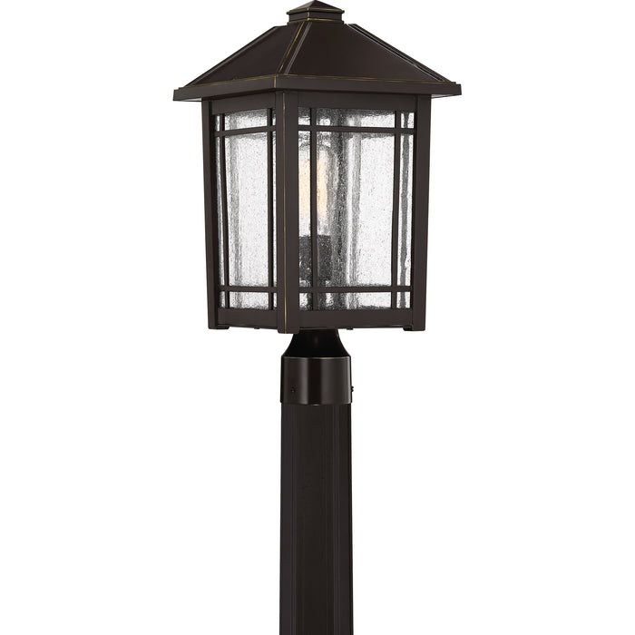 Quoizel Cedar Point 1 Light Post Lantern, Palladian Bronze