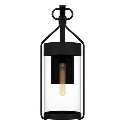 Quoizel Corbin 1 Light Outdoor Lantern, Earth Black/Clear