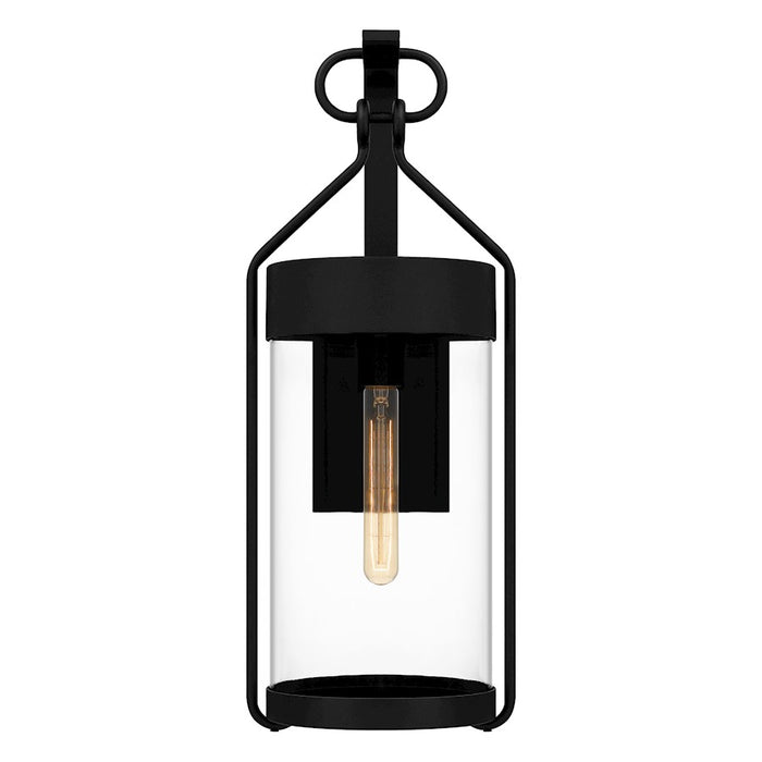 Quoizel Corbin 1 Light Outdoor Lantern, Earth Black/Clear