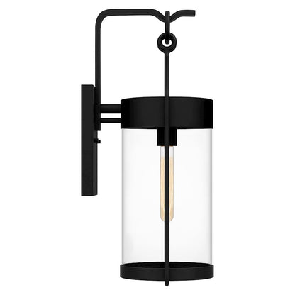 Quoizel Corbin 1 Light Outdoor Lantern, Earth Black/Clear