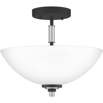 Quoizel Conrad 2 Light Semi-Flush Mount, Brushed Nickel - CRD1713BN