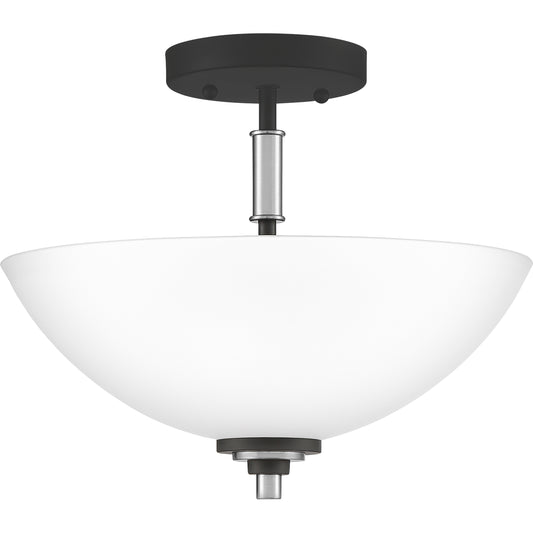 Quoizel Conrad 2 Light Semi-Flush Mount, Brushed Nickel - CRD1713BN