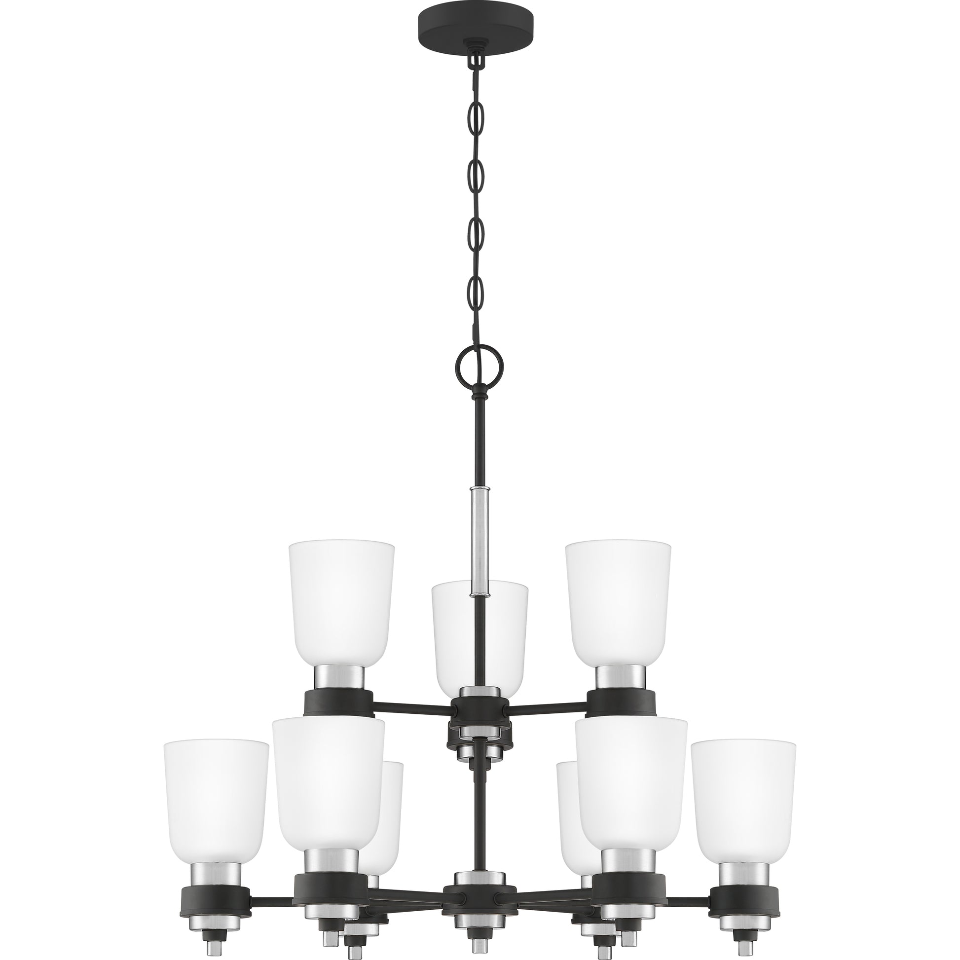 Quoizel Conrad 3 Light Chandelier, Brushed Nickel - CRD5019BN