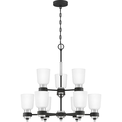 Quoizel Conrad 9 Light Chandelier, Brushed Nickel - CRD5027BN