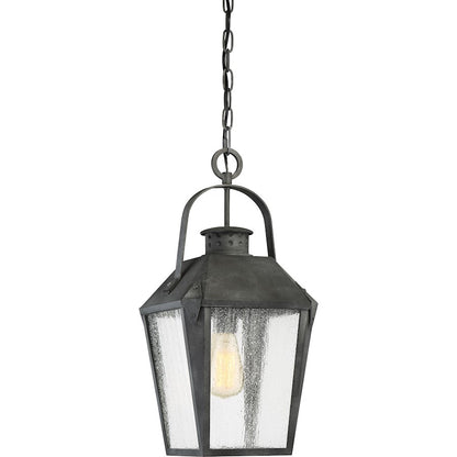 1 Light Mini Pendant, Mottled Black