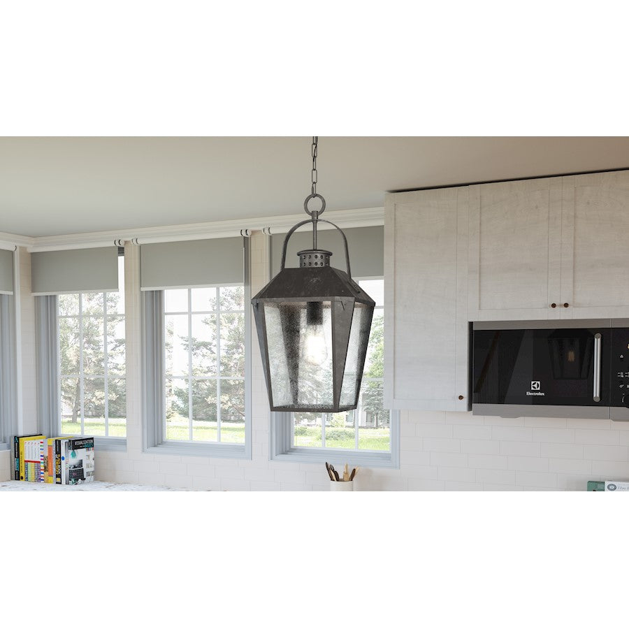 1 Light Mini Pendant, Mottled Black