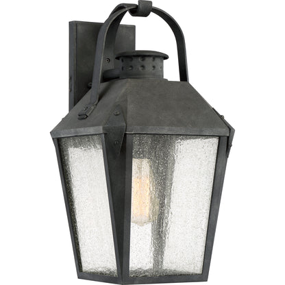 Quoizel Carriage 1 Light Outdoor Wall Lantern, Mottled Black