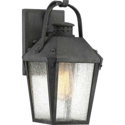 Quoizel Carriage 1 Light Outdoor Wall Lantern, Mottled Black