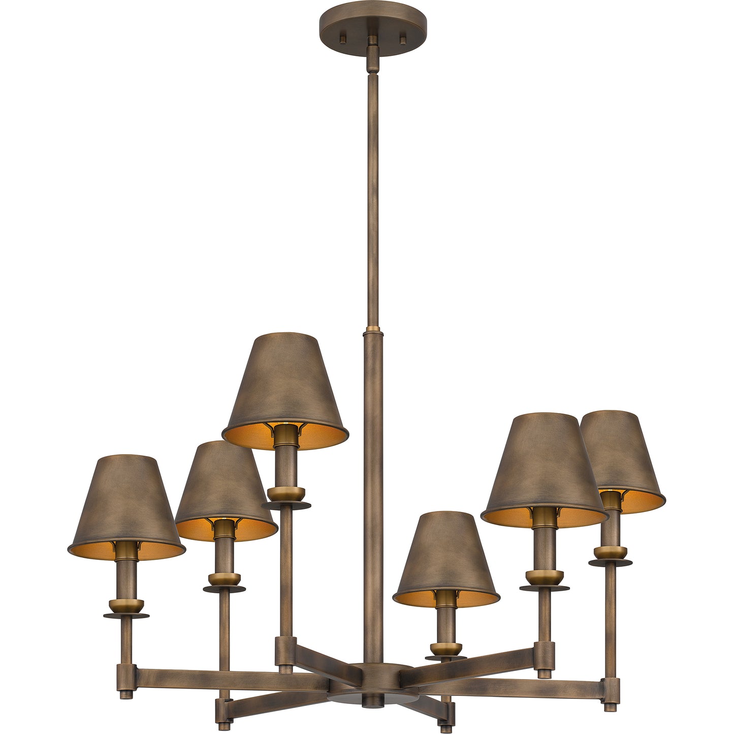 Quoizel Cross 6 Light Chandelier, Statuary Bronze/Metal - CRO5026SU