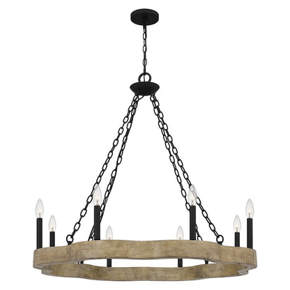 Quoizel Croix Chandelier, Matte Black